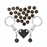 Couple Keychain Set with 26 Alphabet Letter Charms, 1 Set of Matching Heart Keychains for Boyfriend and Girlfriend, Trendy Versatile Exquisite Kawaii Keychain Gift, Keychain for Bags, Trendy Cute Keychain, Stylish Keychain