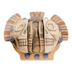 Maya Transformation Mask - Unveiling the Three Stages of Life!  #MayaReplica #CeramicArt #AncientMystique Decor