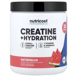 Nutricost Performance, Creatine + Hydration, Watermelon, 9 oz (252 g)