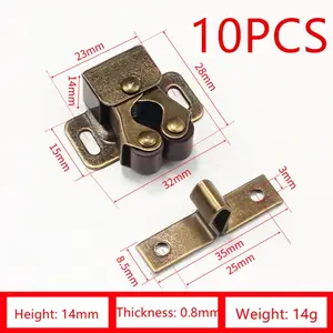 10x Cabinet Catches Cupboard Stop Closer For Wardrobe Hardware Furniture