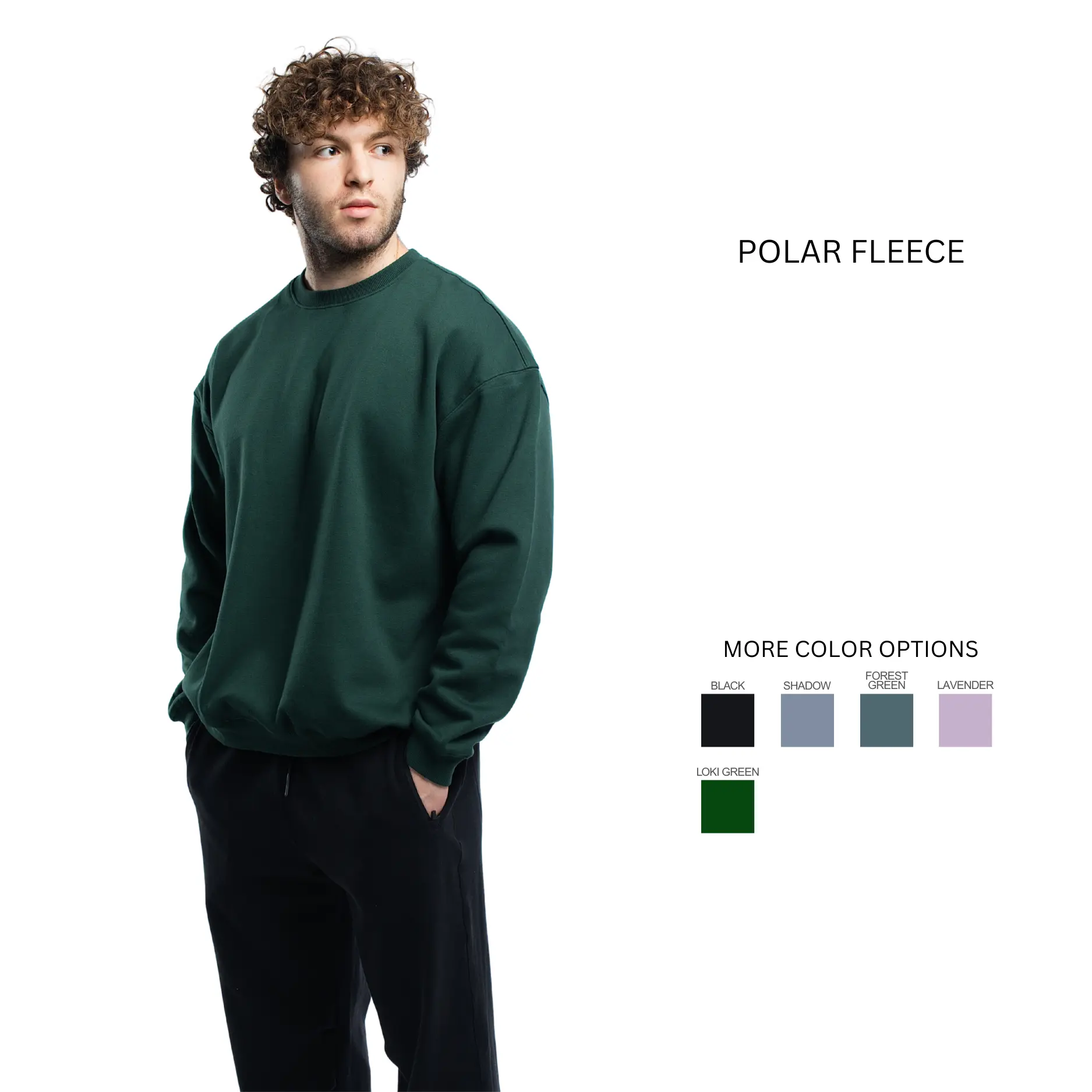 EKKO Blank Crewneck Sweatshirt | Polar Fleece 380 GSM | Men's + Women's Sweatshirts EKKO Blank Crewneck Sweatshirt | Polar Fleece 380 GSM | Men's + Women's Sweatshirts