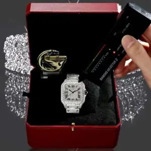 Iced out moissanite watch passes testers