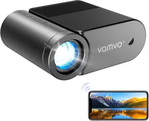 vamvo mini Projector WiFi VideoProjector 1080P 200"  Movie Projector, with Stylish streamlined Design, Compatible with various devices