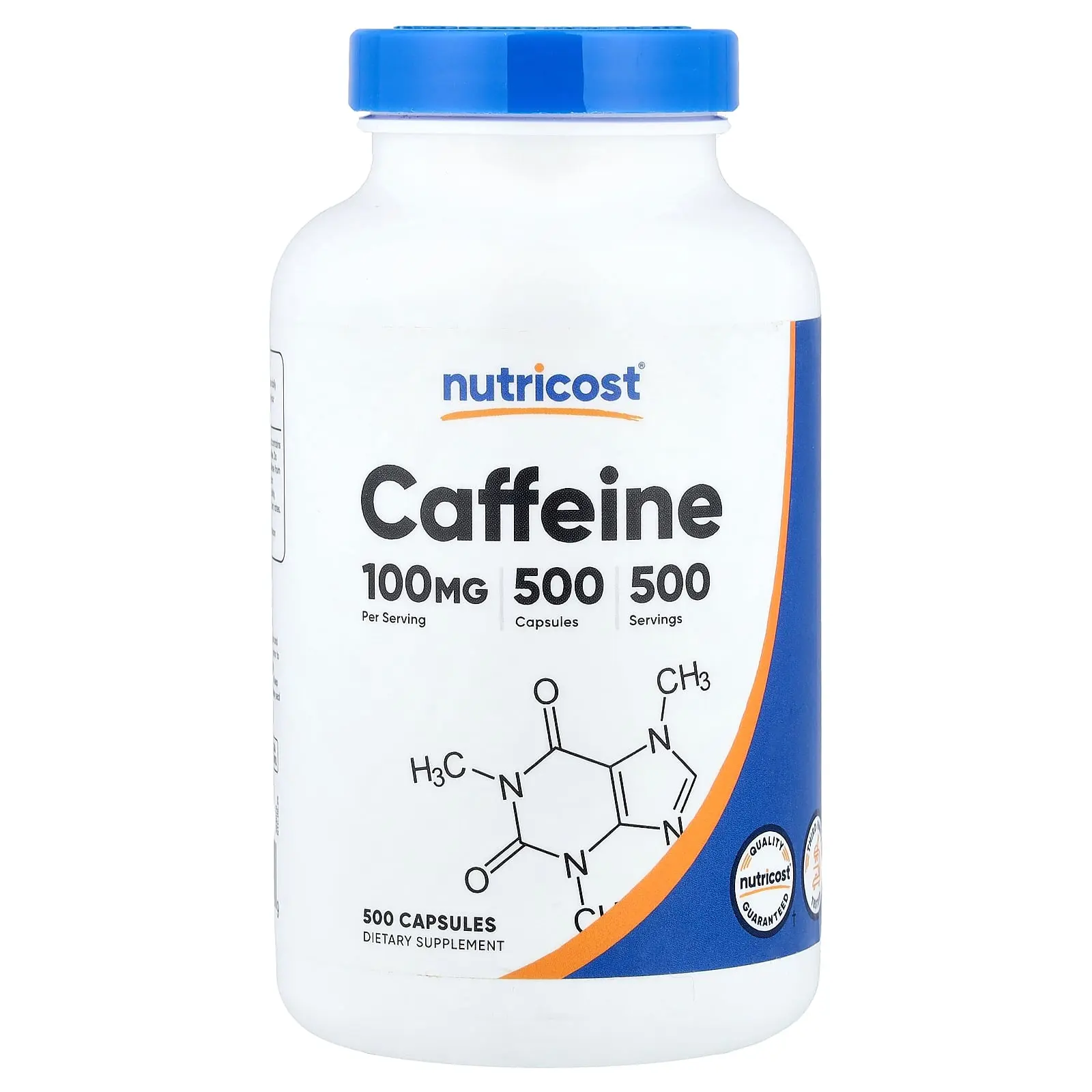 Nutricost Caffeine , 100 mg , 500 Capsules