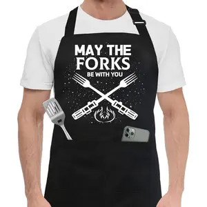 Funny Aprons for Men, BBQ Chef Apron Funny Gifts for Men Birthday Christmas Gifts for Dad, Papa, Husband