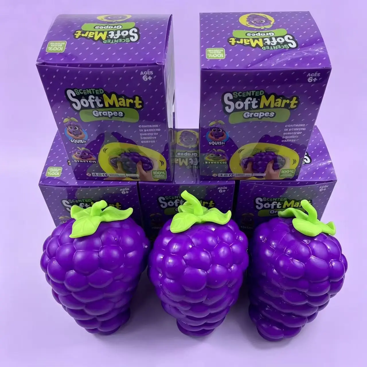Wholesale Realistic Grape Cluster Stress Relief Toy - Newly Released, Slow Rebound, Satisfying Texture, Squeezable Fun Toy