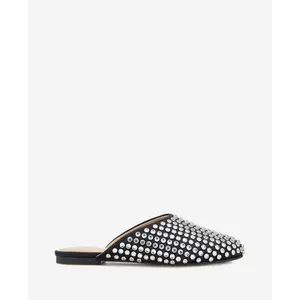 Saddie Studded Rhinestone Mule
