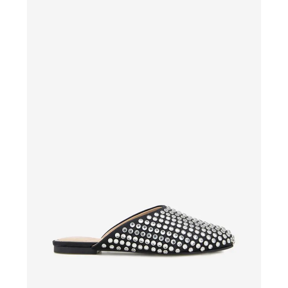 Saddie Studded Rhinestone Mule