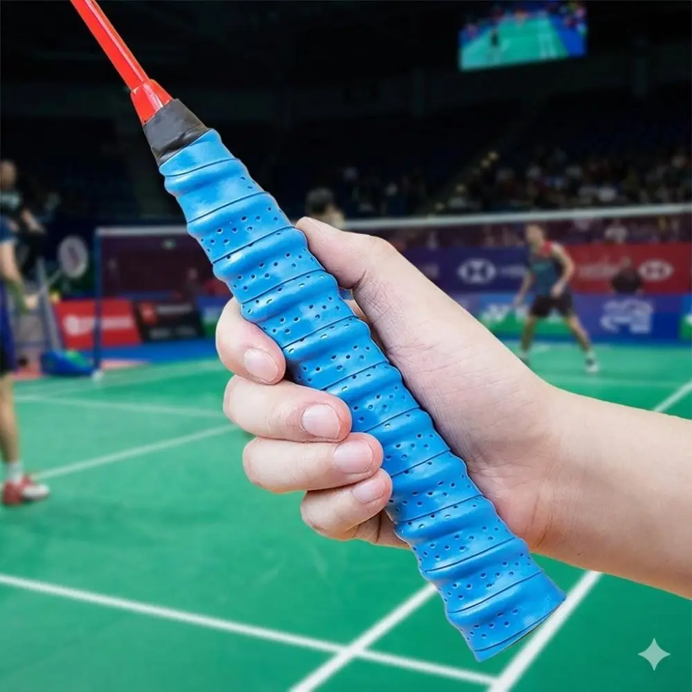 Multi-Function Sports Grip Tape: Sweat-Absorbent, Anti-Slip, Durable for Tennis, Badminton, Pickleball Rackets. Breathable Training Grip Cover, 8 Colors, Replaceable Handle Wrap for Outdoor Sports.