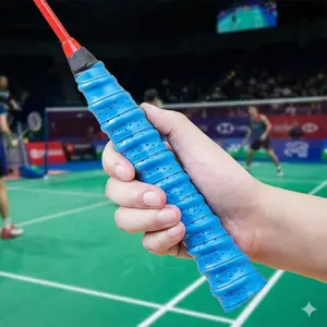 Multi-Function Sports Grip Tape: Sweat-Absorbent, Anti-Slip, Durable for Tennis, Badminton, Pickleball Rackets. Breathable Training Grip Cover, 8 Colors, Replaceable Handle Wrap for Outdoor Sports.