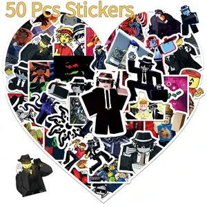 50 Forsaken Chance Shedletsky Anime Stickers, Waterproof Cartoon Graffiti Decals for Cars Bikes Luggage, Automobile Decals, Creative Decorative Stickers, Vehicle Exterior Decoration, Truck Car Decal