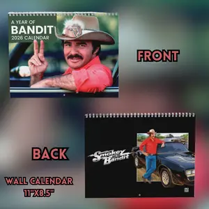 Best Line Of The Bandit Bo Darviille Wall Calendar 2026, Smokeyy And The Bandiit Calendar, Funny Retro Quote Calendar, Christmas Holiday Gift