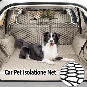 Pet Dog Isolation Net for Car Trunk Elastic Safety Barrier with Mesh Design Adjustable Pet Protection Cover for SUVs and Cars Hook Fixing Durable Car Safety Barrier,Dog Car Barrier|Dog Car Travel Accessories|Car Safety Accessories