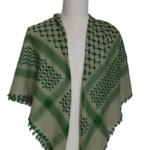Ahla Shabab Mint Green & Green Hatta/Kuffiyeh - Versatile Unisex Accessory for All Seasons High-Quality Polyester Classic Design
