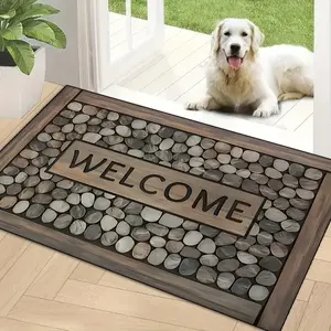 Welcome Door Mat Indoor Decor Non-Slip Washable Entryway Rug, Perfect for Bedroom Kitchen Dining Hallway Home Decoration