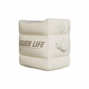 Portable Folding Inflatable Footrest for Camping, Outdoor PVC Air Cushion, Home Theater Lounge Support, Comfortable Resting Aid