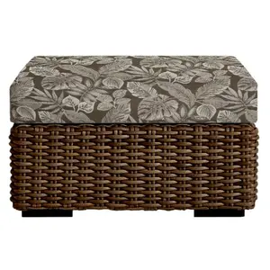 RSH Decor Foam Ottoman Cushion for Patio | 19" x 15" x 4" | Outdoor Water-Resistant Cushion in Casco Pewter