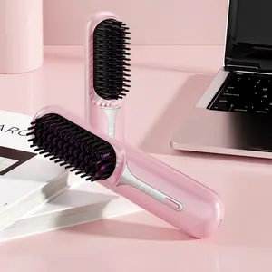 Electric Hair Straightening Comb, 4 Temperature Control Hair Straightening Brush, Professional Hair Styling Tool for Home & Salon Use