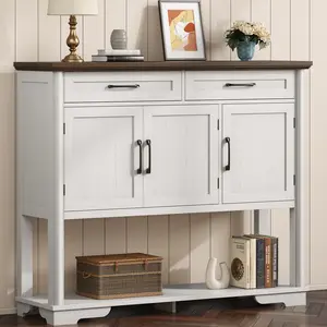 ONBRILL 48'' Sideboard With Storage Shelves And 2 Drawers & Cabinets For Kitchen, Hallway