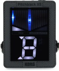 Korg Pitchblack XS Compact Chromatic Pedal Tuner (PBXS) - Ultra-Accurate Effect Pedal Tuners for Guitar & Bass, High-Visibility Display, 4 Display Modes, True Bypass, Compact Stompbox, Fast Pitch Detection for Live Performance & Studio Recording