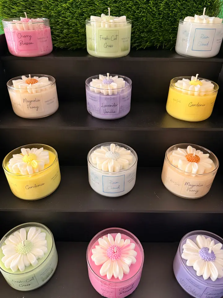 Cozy Summer Floral Candle Collection Lavender Scented