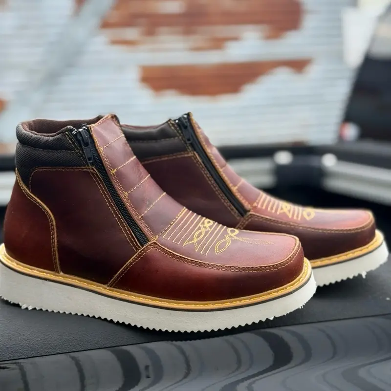 Botin Double Cierre Roble Botin Double Cierre Roble