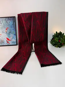 Men's autumn and winter mulberry silk thermal scarf, a classic and luxurious soft neck accessory, perfect for everyday wear and as a gift.