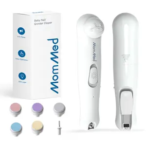 MomMed Baby Nail File, Electric Nail Kit,Baby Nail Trimmer Electric, Baby Nail Trimmer, Baby Nail Care,Baby Nail Trimmer Electric Nail File Baby Nail Clippers, Safe Nail Filer Grinder Kit Newborn Toddler Toes & Fingernails Clipper, Trim & LED Light