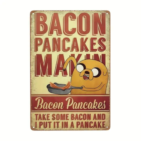 Vintage Adventure Time Metal Sign - Retro Cartoon Character Wall Decor, Perfect for Home, Bar, Or Man Cave.