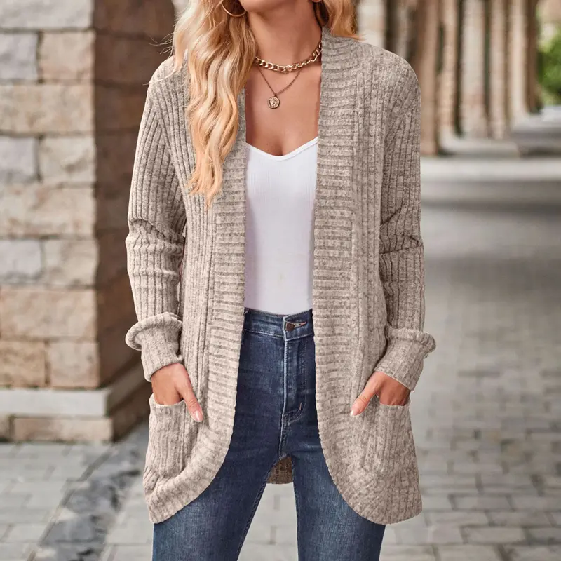 カーディガン Katie FLUFFY long cardigan white katie cardigan - TikTok Shop