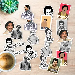 Stickers Pack 20 Pcs Pablo Guitar Escobar Luggage Colorful Waterproof Bottle Water Skateboard Vinyl Aesthetic Bumper Laptop Bike Car