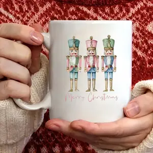 1pc Ceramic Christmas Nutcracker Coffee Mug 11 Ounces Reusable Thermal Insulated Holiday Cup Hand Wash Only Ideal Gift for Family and Friends Drinkware Tumbler Mens Gifts