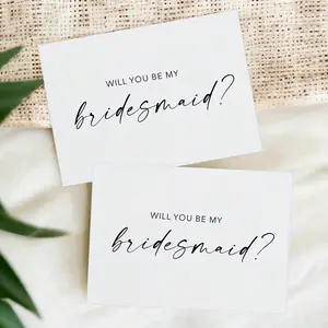2pcs,Bridesmaid Proposal Card, Elegant Wedding Invitation, Perfect Gift For Bridesmaids, Proposal And Thank You Cards, Suitable For Wedding Party Celebration