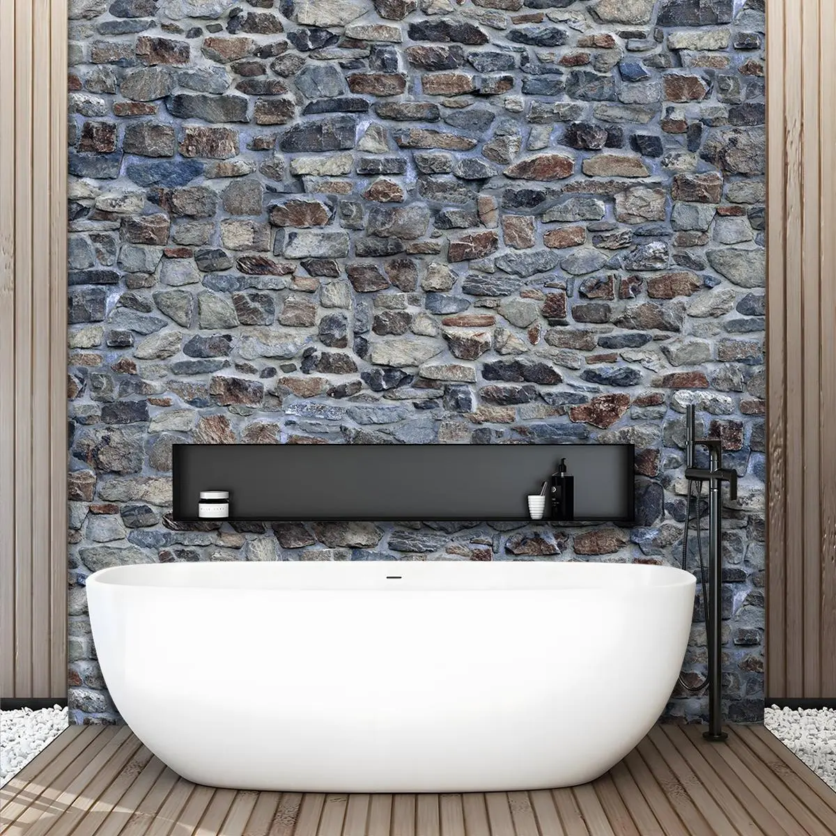 Stone Pattern Self-adhesive Wallpaper, Removable Wall Sticker, Waterproof Wall Decal, Wall Art for Home Living Room Bedroom Decor, Modern, Interior Walls, Decorative Wallpaper, Peel and Stick Wallpaper Designs
