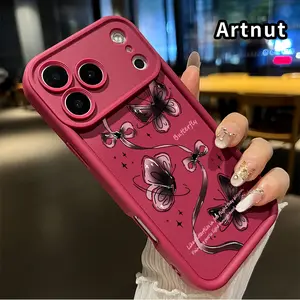 Phone Case for iPhone 17 Pro Max Air Promax Blossom Butterfly Pattern Full Lens Protector Rugged Durable Soft TPU Cover Gift