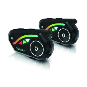 V8 Motorcycle Bluetooth Headset, Helmet Intercom with FM and Music Sharing Noise Cancelling DSP&CVC HiFi Stereo 1000M to 2000M Intercomunicador Moto (Dual Pack, 2X) Audio Headphone