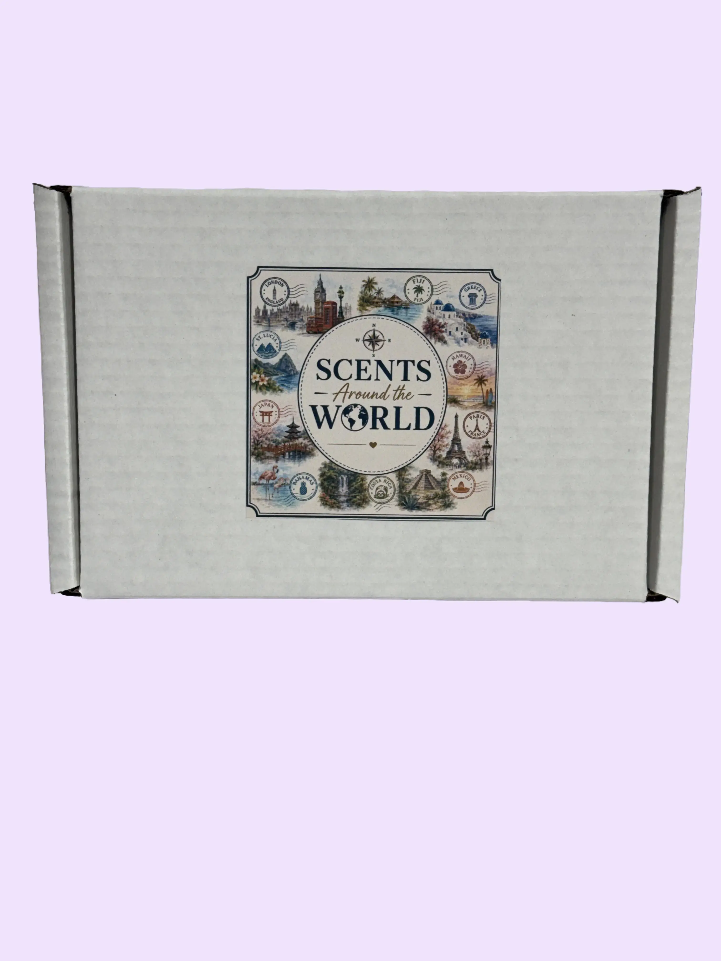 Aroma Dots Scents Around the World Box - 10 Highly Scented 1oz Wax Melt Pouches (Chocolate, Strawberry, Coconut, Peach, Lotus) - Global Travel-Inspired Fragrances - 10oz Total Home Air Freshener Gels & Blocks