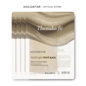 [Kocostar] Thanaka Fit Hydrogel Melt Mask | Patented Eucalyptus Lyocell Mask | Formulated with Thanaka and Hyaluronic Acid | Improves Skin Texture | Hypoallergenic (4 pack)