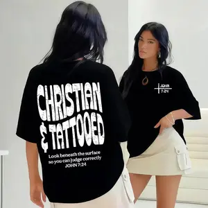 Christian & Tattooed Christian T-Shirt, Vintage I Love Jesus 2026 Shirt, Christian t shirts, Christian Easter Gift, Gift For All, Full Size, Full Color Top Womenswear Streetwear Tshirt y2k outfits men