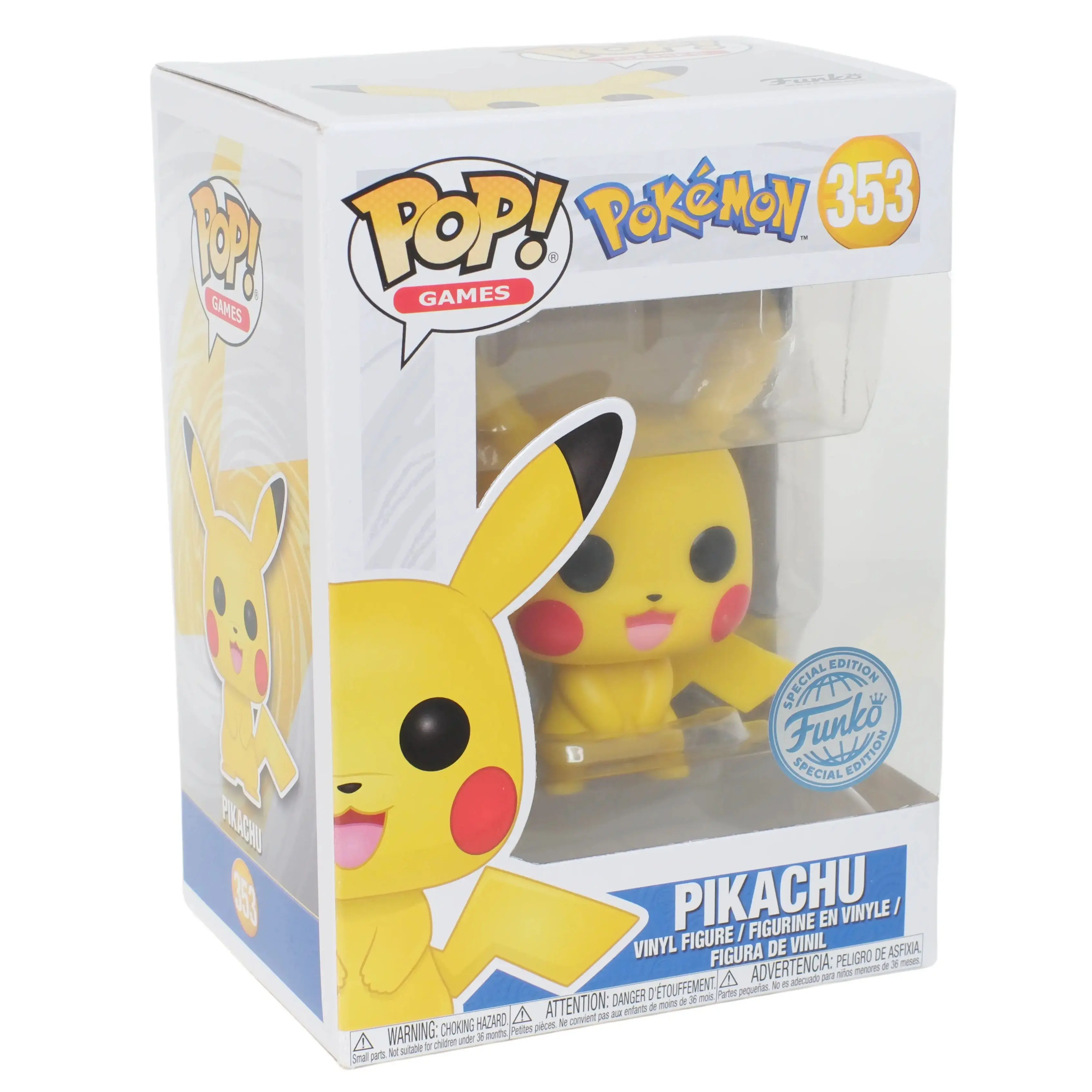 Funko Pop! Games: Pokemon - Pikachu #353, Funko Special Edition, with Clear Pop Protector