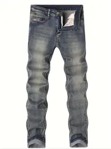 Men's Stretch Elastic Slim Denim Pants, Fashionable and Comfortable Casual Wear, Perfect for All Occasions and Trendy Styles