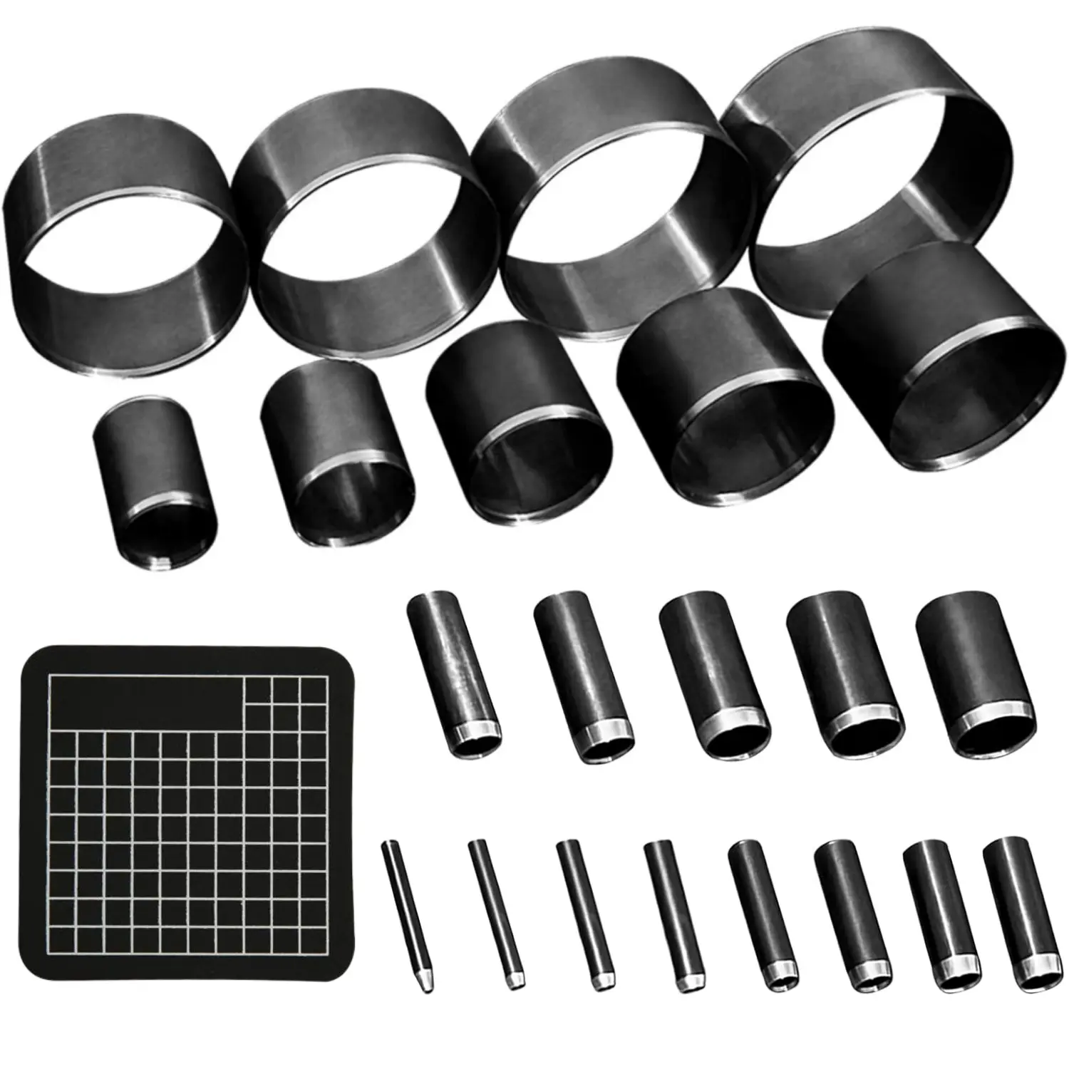 Leather Circle Cutter Tool Set, 22 Pieces Circle Punch Tools 1-15mm 20 25 30 35 40 45 50mm, High Carbon Steel Round Cutting Dies - Hole Punch Tool Kit for DIY Leather Crafts
