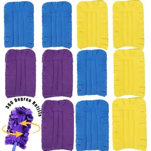 12Pcs/Set 360° Fleece Duster Refills for Swiffer,Reusable Dusting Refills Heavy Duty Cloths for Cleaning Compatible with Swiffer Hand Duster,Halloween Christmas Party Gifts,DIY Hand Tools Kits