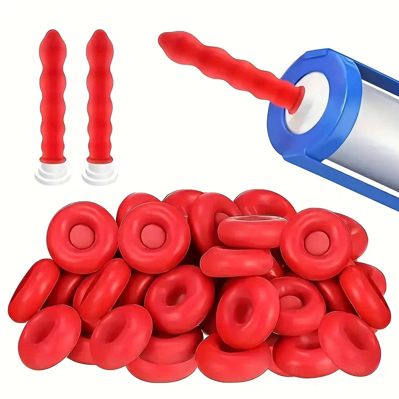 summerwins 30pcs Universal Red Caulk Saver Caps - Durable Caulking Tube Covers with Holder, Unisex Home Supplies for Bathroom Caulk Sealant Saving, DIY Home & Pallet DIY Projects Clogging Prevention, Caulking Tube Holder