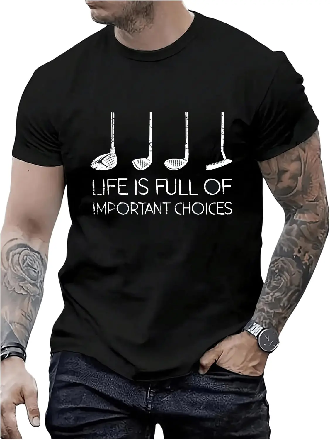 100% Cotton Golfing Men Sports Funny Golfer Fathers Day Gift Golf T-Shirt