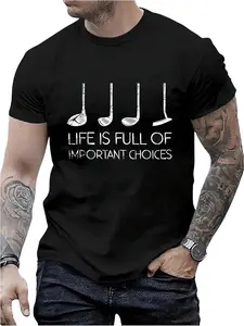 100% Cotton Golfing Men Sports Funny Golfer Fathers Day Gift Golf T-Shirt