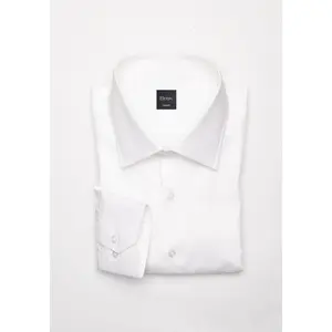 Egyptian Pearl White Pinpoint Shirt - High Cutaway Classic Collar
