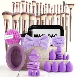 All-In-One Makeup Tool Set – Portable Travel Makeup Brushes and Cleaning Set, Professional Makeup Tools, Combination Beauty Set, Face & Eye Makeup Essentials, Soft Bristle Brushes, Compact Storage Case, Makeup Travel Bag, Home & Travel Cosmetic Kit