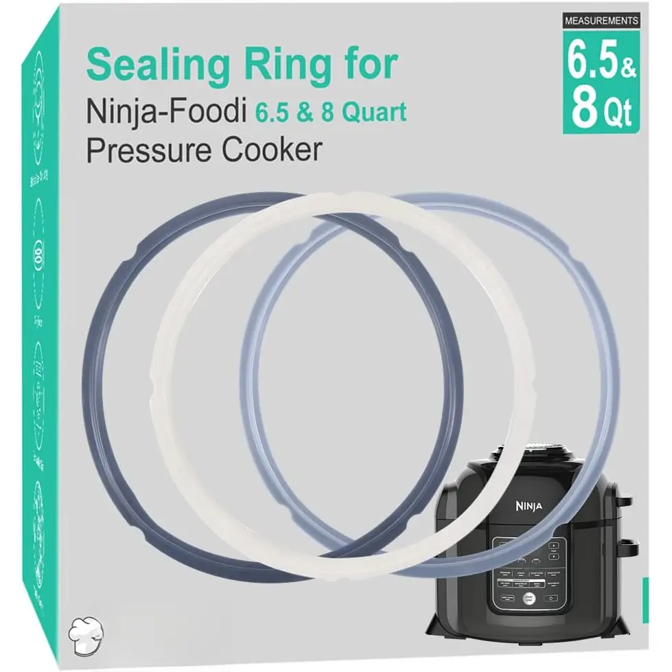Ninja Foodi Sealing Ring  Gasket for Ninja Foodi  Cooker 6.5 Qt and 8 Quart FD401/FD302/OS401/OS301/OP401/OP302 Replacement Gasket Air Fryer Seal Ring Parts - 3 Packs