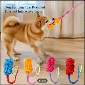 Durable chew-resistant dog toy, soft plush pull-string pet toy with durable handle - interactive chew toy suitable for fun play, teeth cleaning, and training exercises puppy gift surprise Strawberry Shortcake Bat Dragon Outdoor Bungee